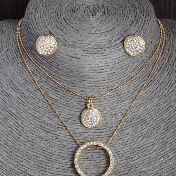 Austrian 18kt gold filled pendant set 🌺NWT🌺 - Picture 2 of 4