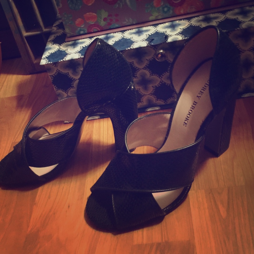 Audrey Brooks reptile heels