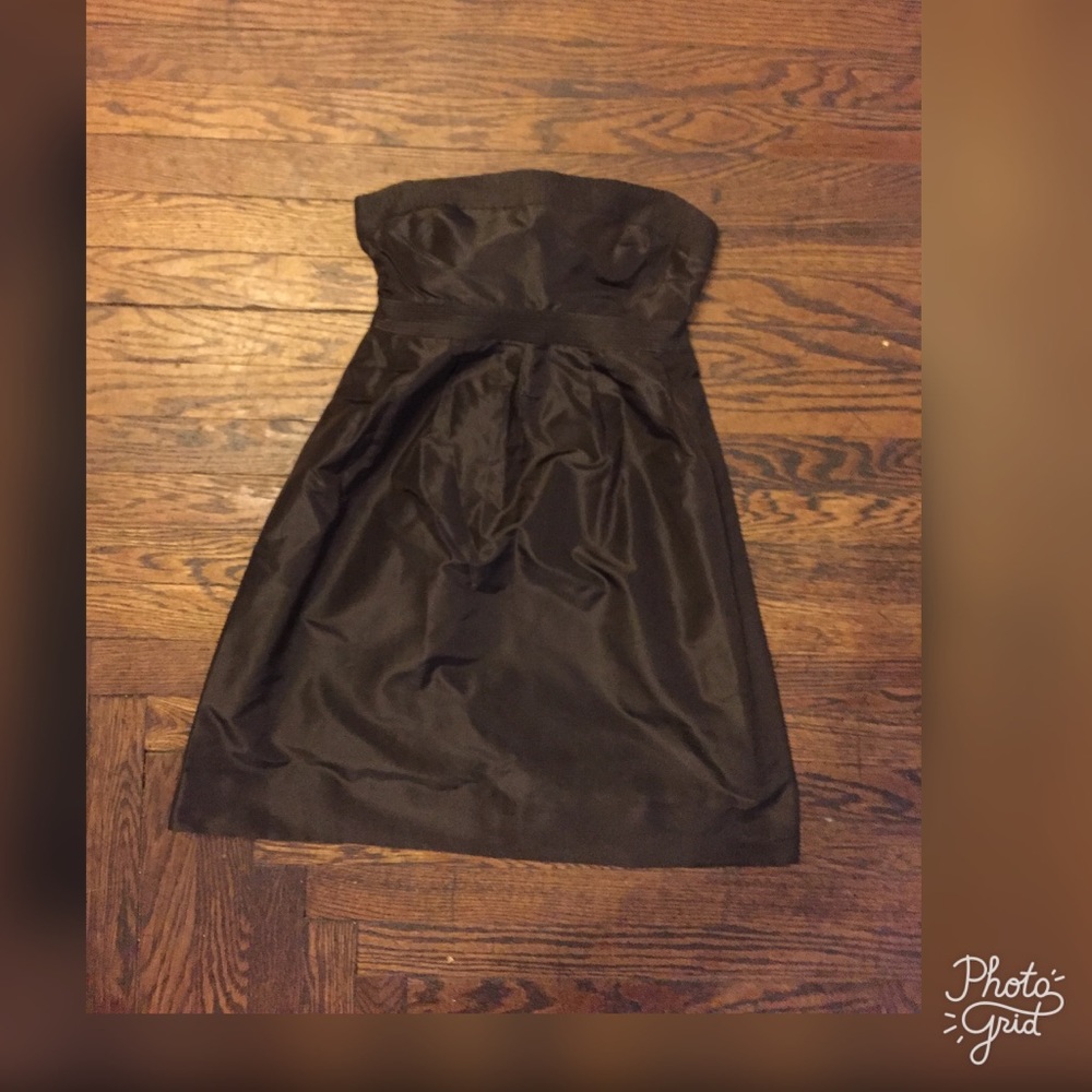 100% silk J.Crew brown dress