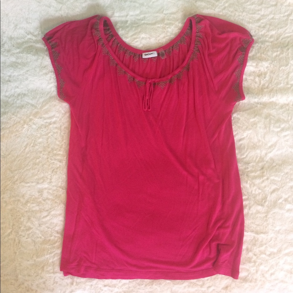 DKNYC Embroidered Top