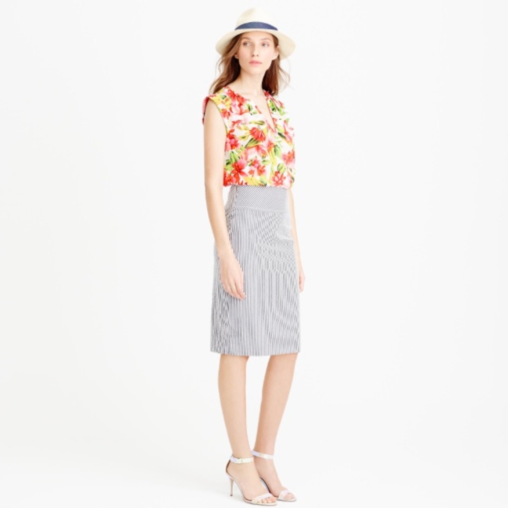 J. Crew no. 2 pencil skirt in seersucker