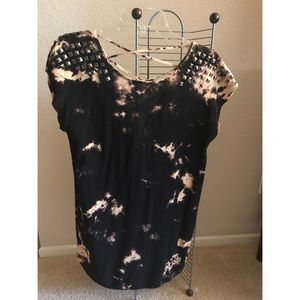 Black tie die dress