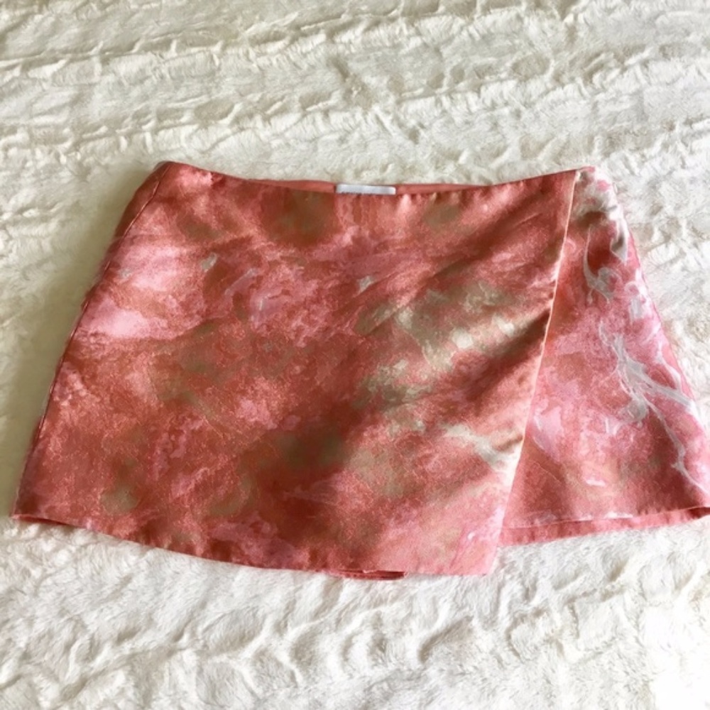 Robert Rodriguez Pink Silk Brocade Skort Size 2/4