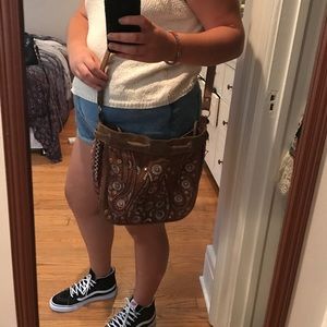 Free people suede cross body!