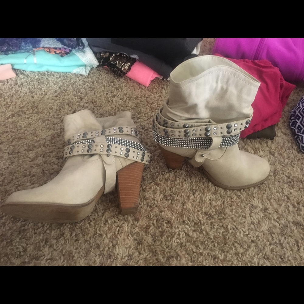 Buckle High-Heel Boots