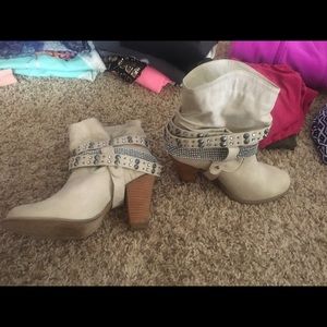 Buckle High-Heel Boots