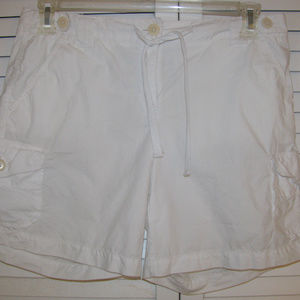 Womens J CREW White Rip Stop Cargo Shorts Size 6