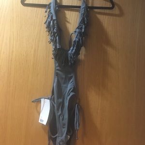 NEW Grey Monokini w/fringe