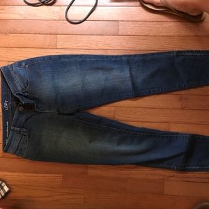 Curvy skinny ankle dark wash jeans