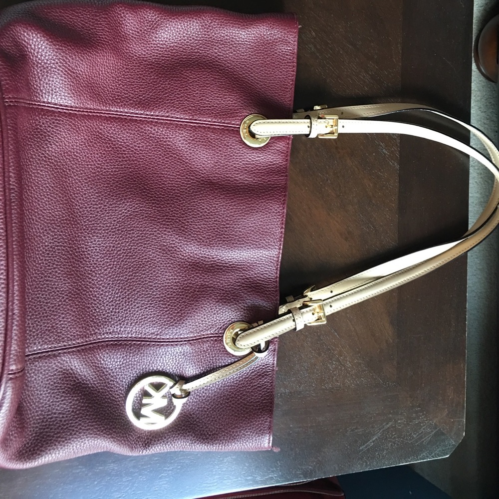 Michael Kors plum colored soft leather purse - Picture 2 of 5