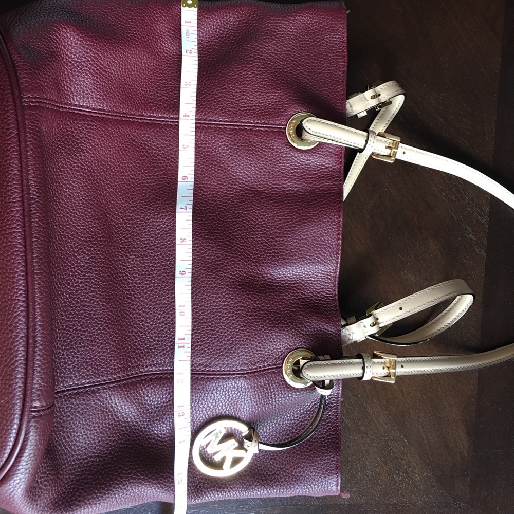 Michael Kors plum colored soft leather purse - Picture 4 of 5