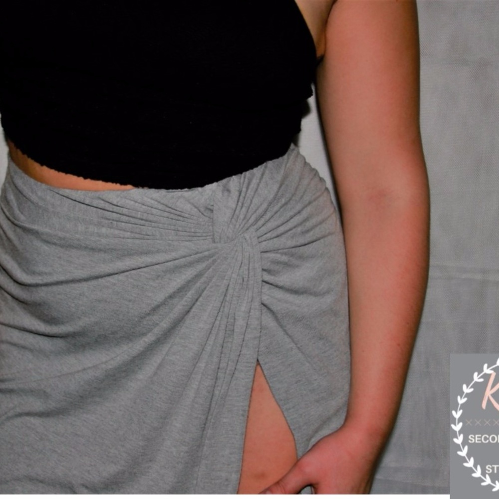 Gray Maxi Skirt