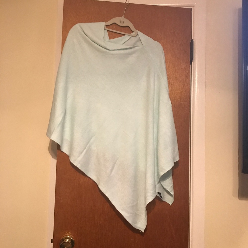 Mint Green OS Sweater Poncho!