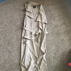 Long sleeveless trench coat/cardigan