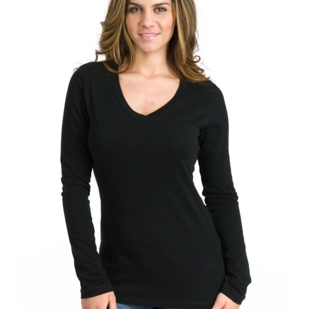 Long Sleeve Black V-Neck shirt