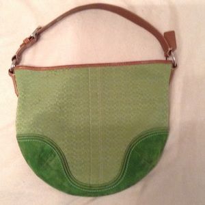 Coach large hobo bag -green