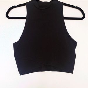 HollisterCo. Gray Fitted Crop Top