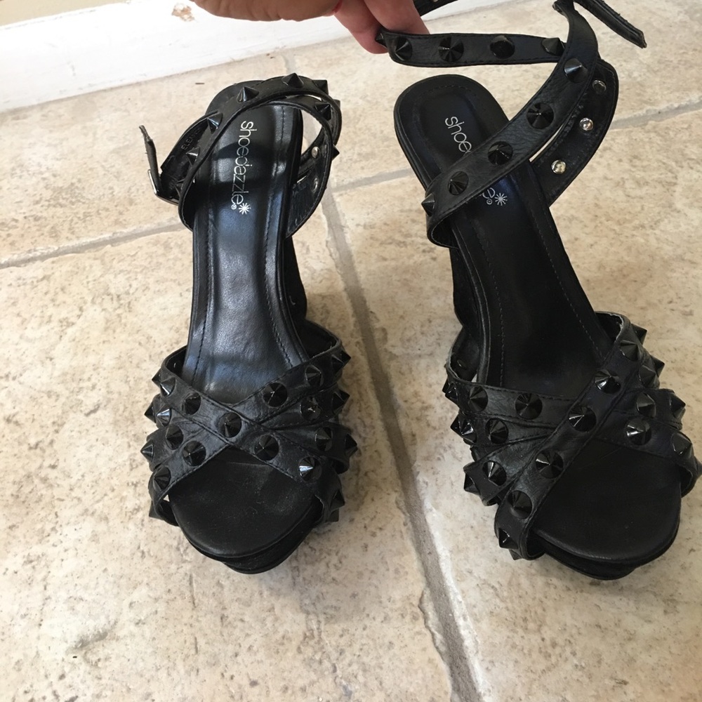 Velvet Studded Wedges!