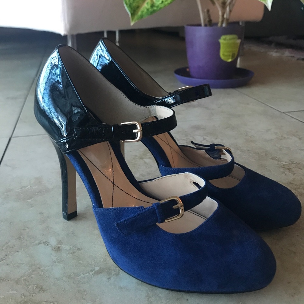 Isolá Blue & Black Irisa Leather Pump