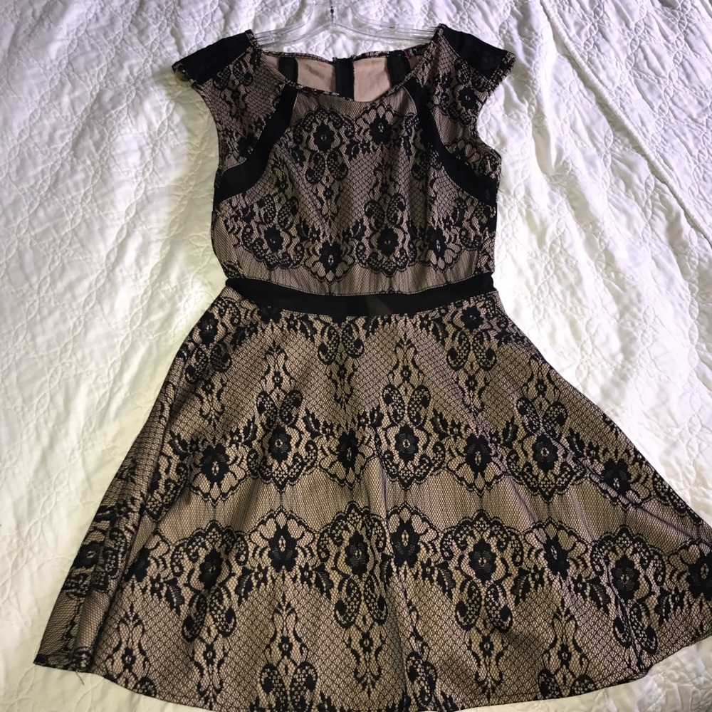 Black lace formal dress