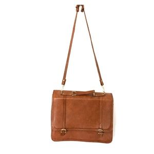 Leather messenger bag