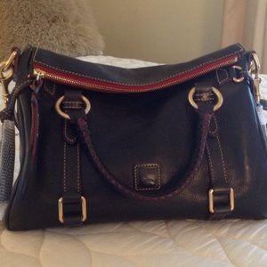 Dooney Florentine Satchel - Navy Blue - Small