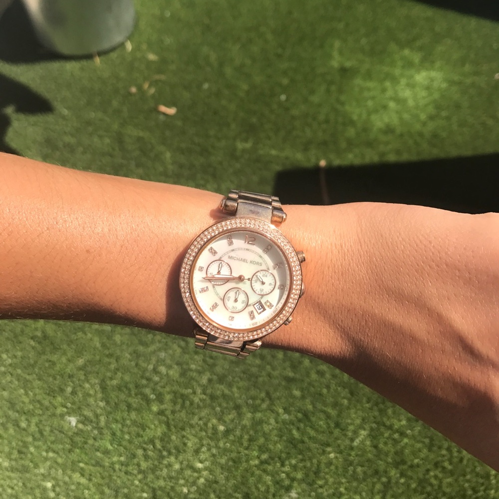 Rose gold Michael Kors watch