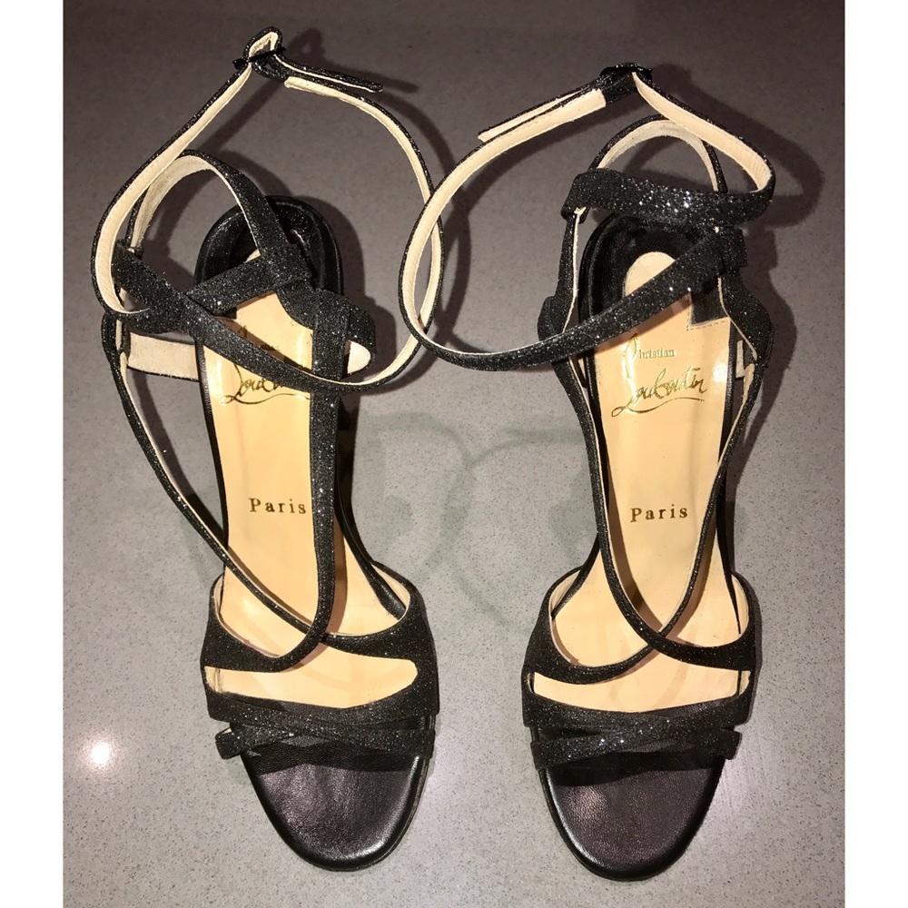Christian Louboutin Audrey Strappy Glitter Sandal