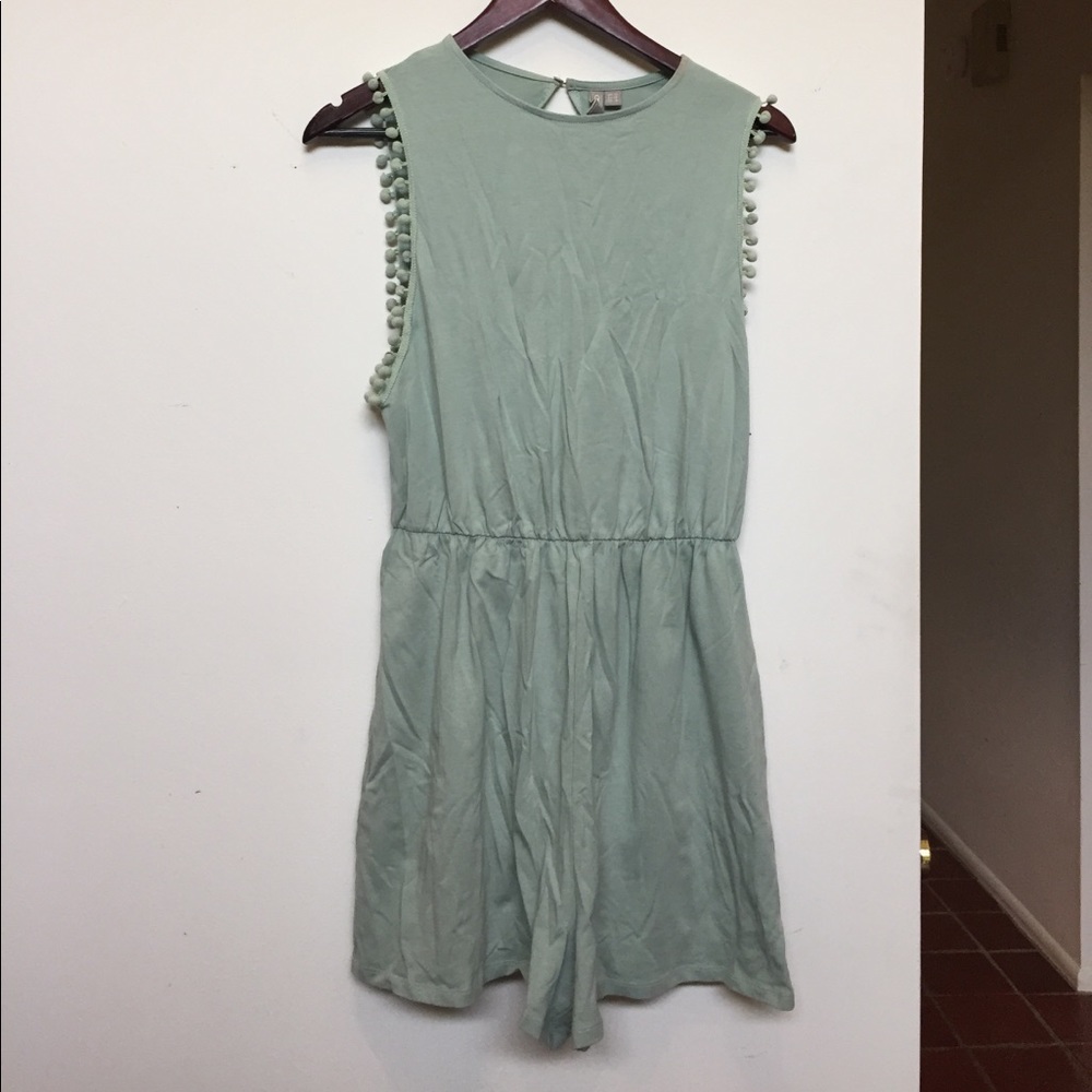 ASOS Seafoam Pom Pom Summer Romper