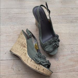Madden Girl canvas cork wedges!
