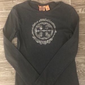 Tory Burch Gray Long-Sleeved Shirt w/ Emblem