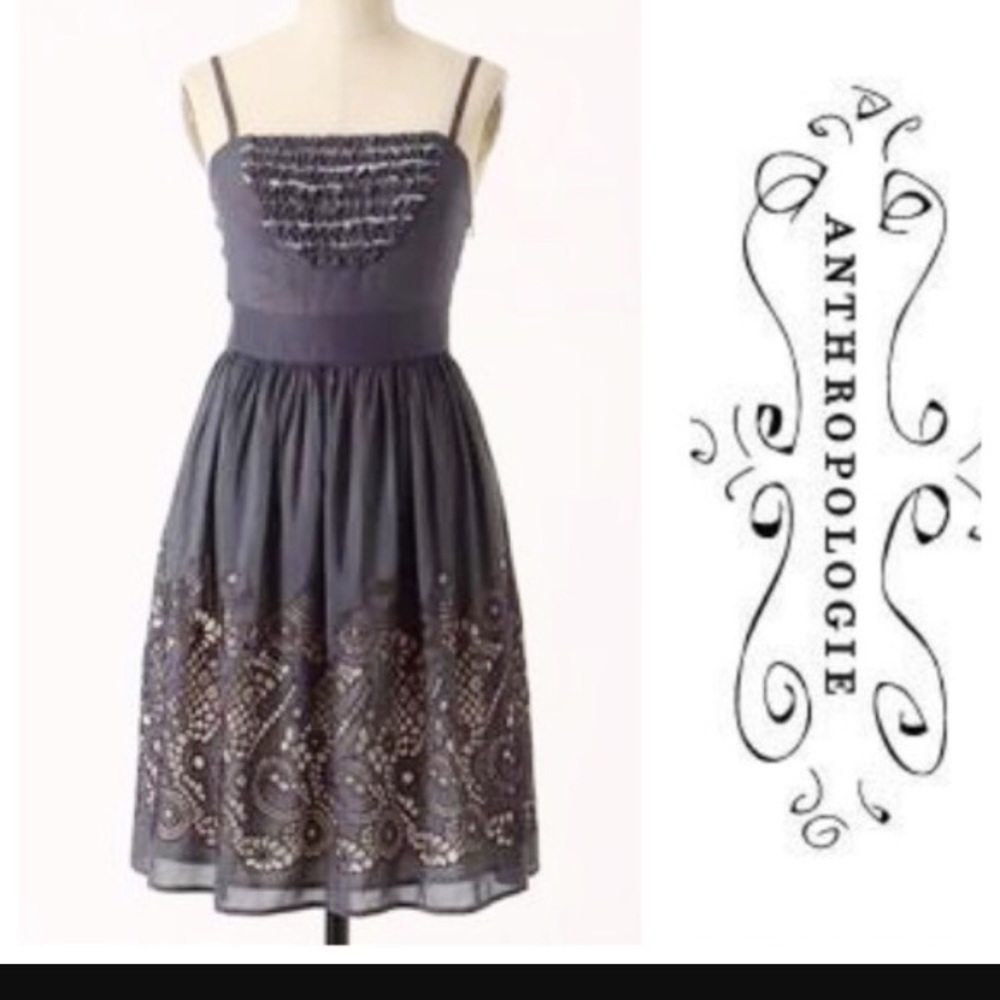Anthropologie Burlapp Eyeletted Islands Dress