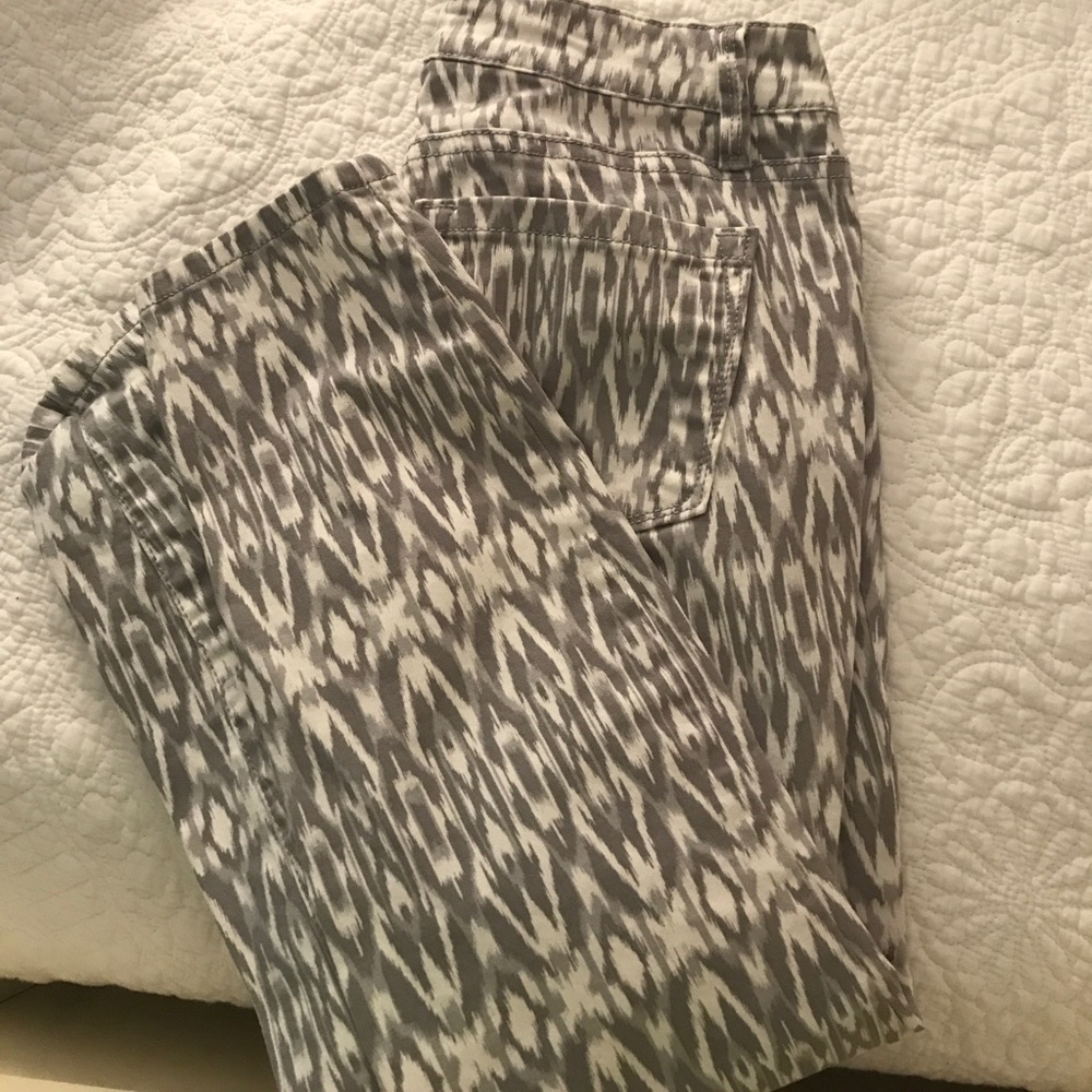 Print skinny ankle pants