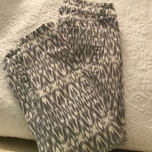 Print skinny ankle pants