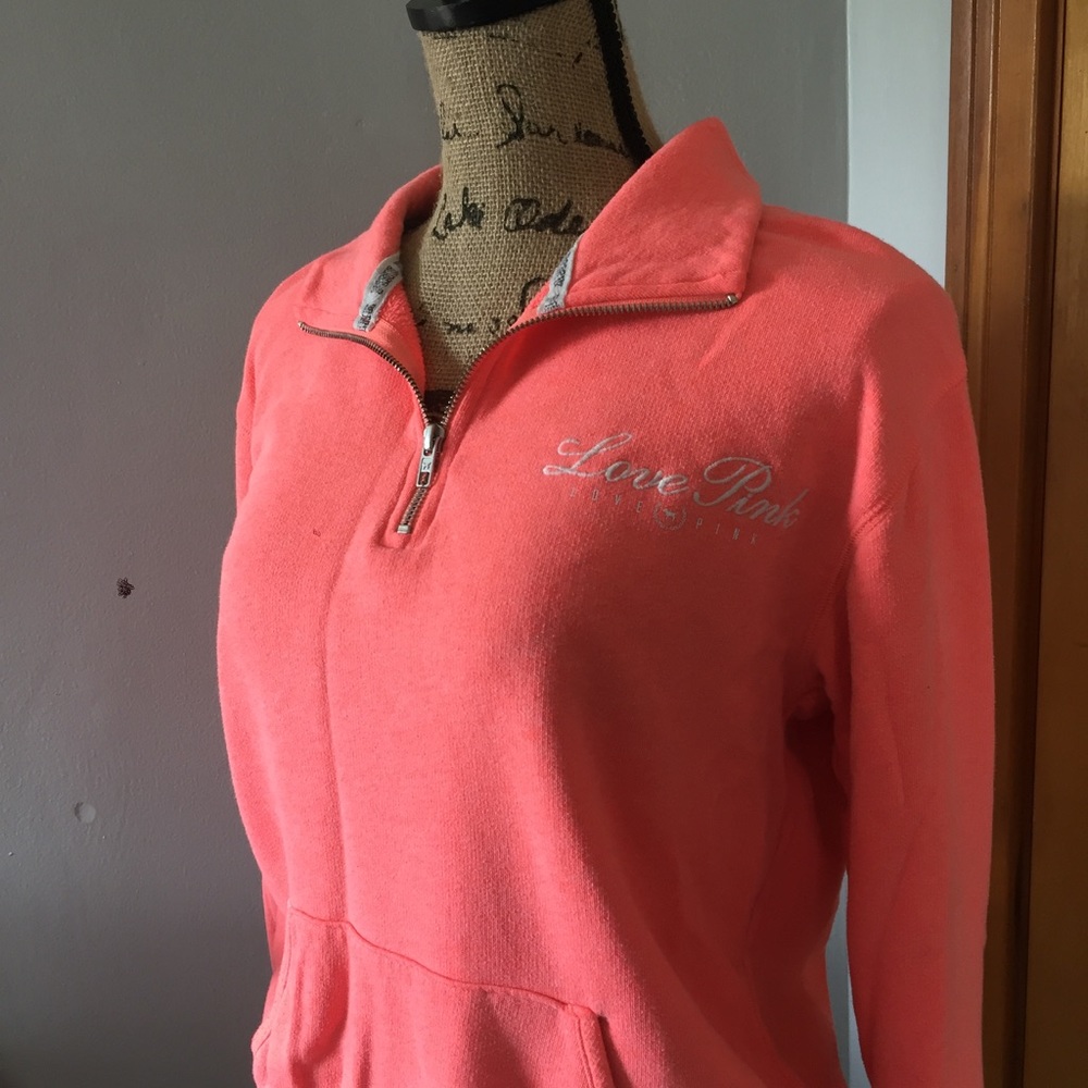 PINK Coral Quarter Zip