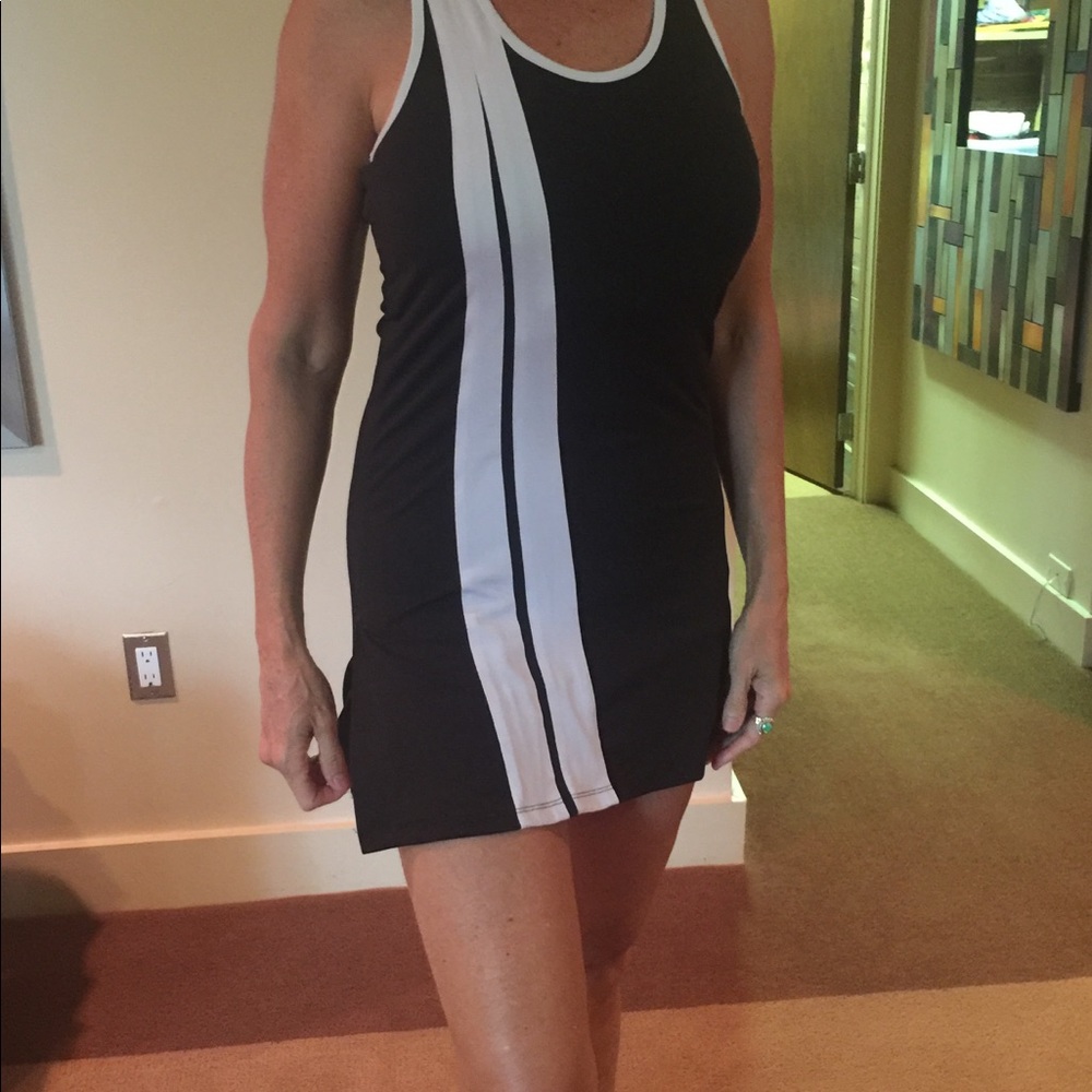 Black and white tennis dress