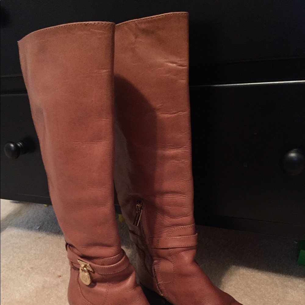 Michael Kors Hamilton Brown Boots Size 5.5