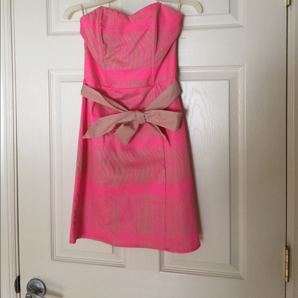 Pink/tan formal dress
