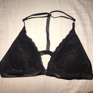 Victoria's Secret Black Lace Front Close Bralette