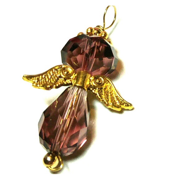 #0010 (5) Large Angel Swarovski Crystal Pendants - Picture 2 of 7