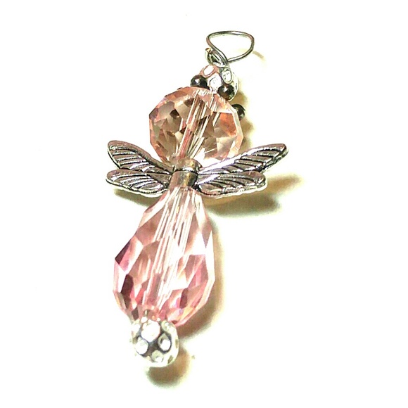 #0010 (5) Large Angel Swarovski Crystal Pendants - Picture 3 of 7