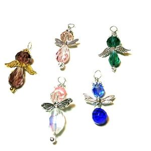 #0010 (5) Large Angel Swarovski Crystal Pendants