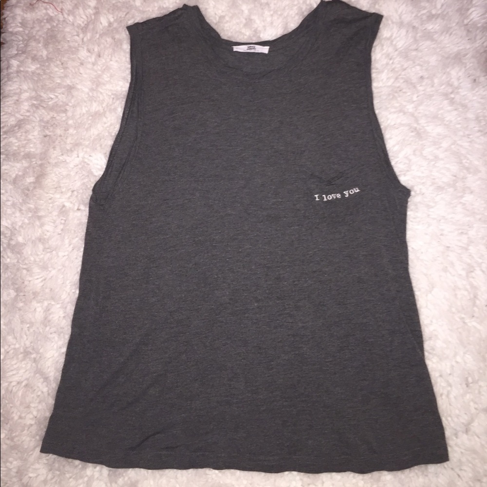 Women's Dark Grey Muscle Tank