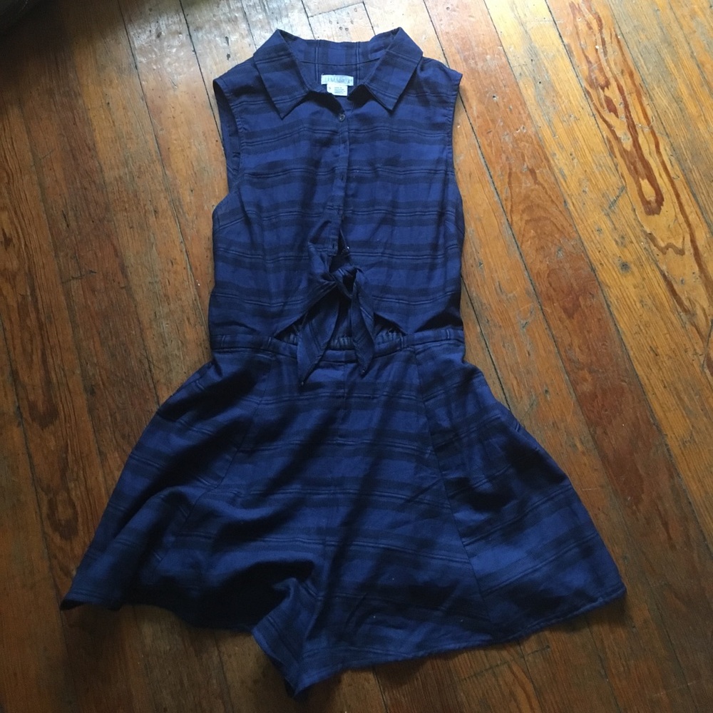 Urban Outfitters blue and black romper