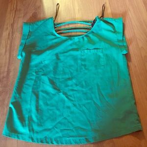 Green caged back shirt