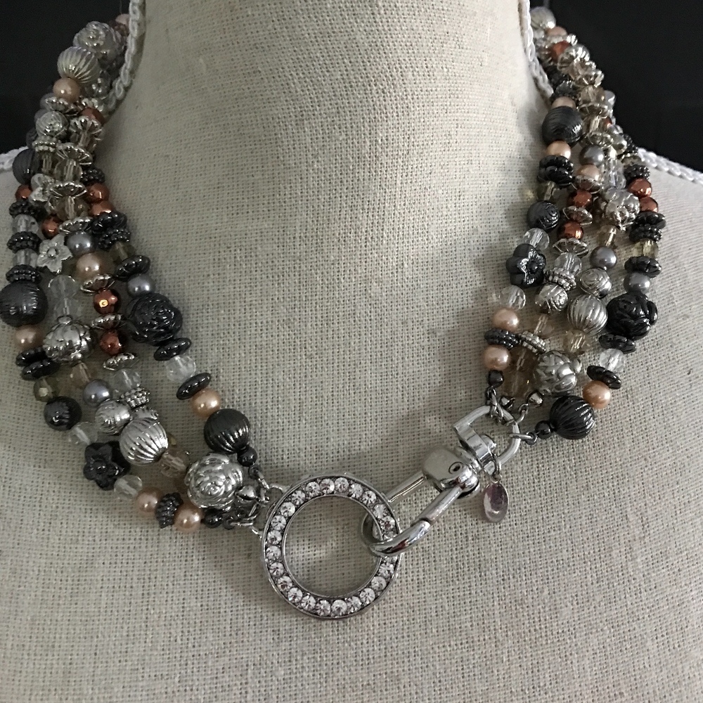 Cookie Lee Versatile 3-Way Beaded Necklace