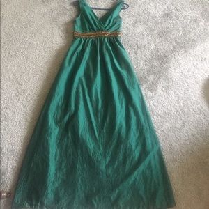 BCBGMaxazria gown, green