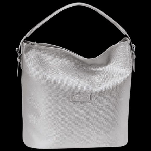Longchamp Handbags - Long champ bucket/ hobo bag. Dark metallic silver