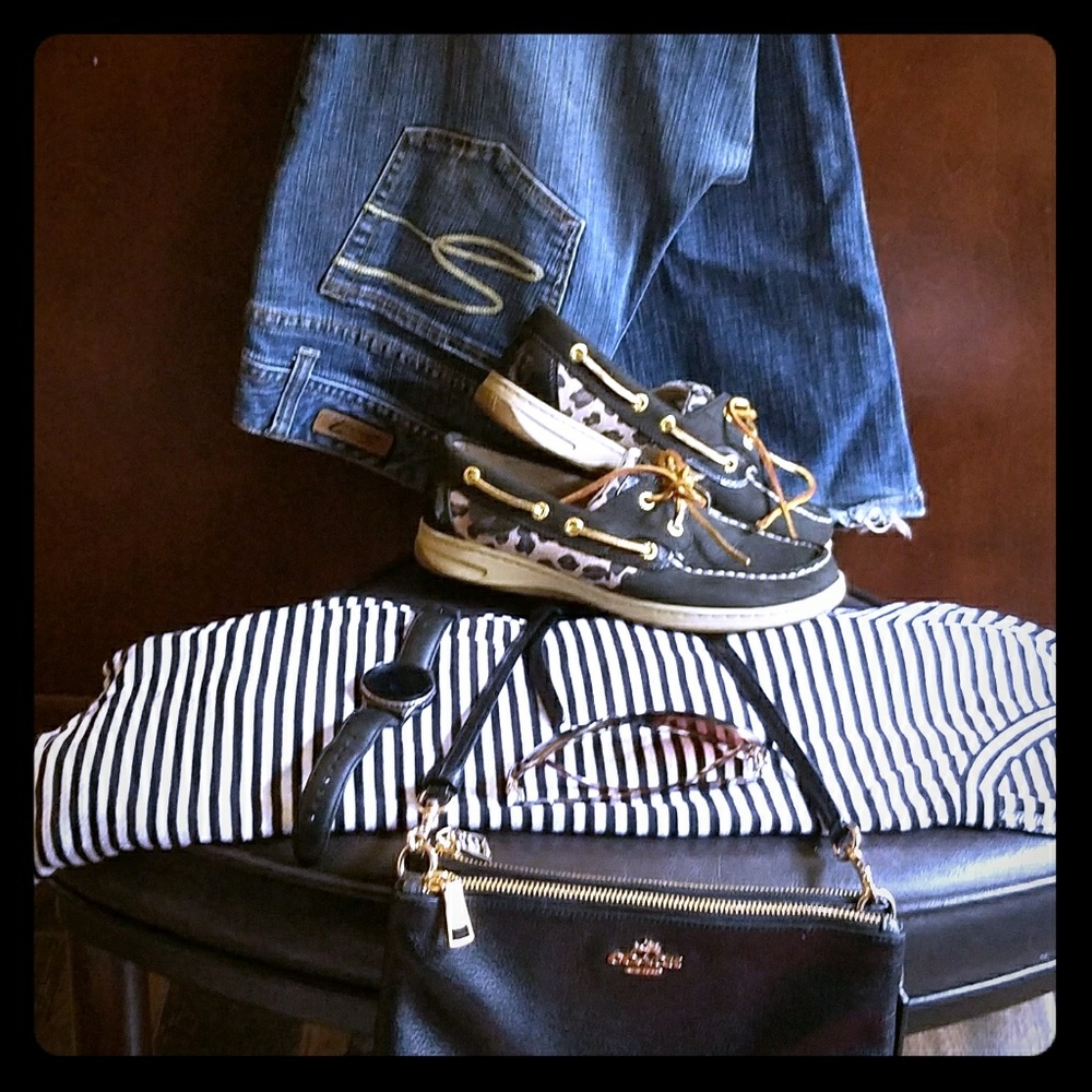 Jeans flare legged light wash 7Seven