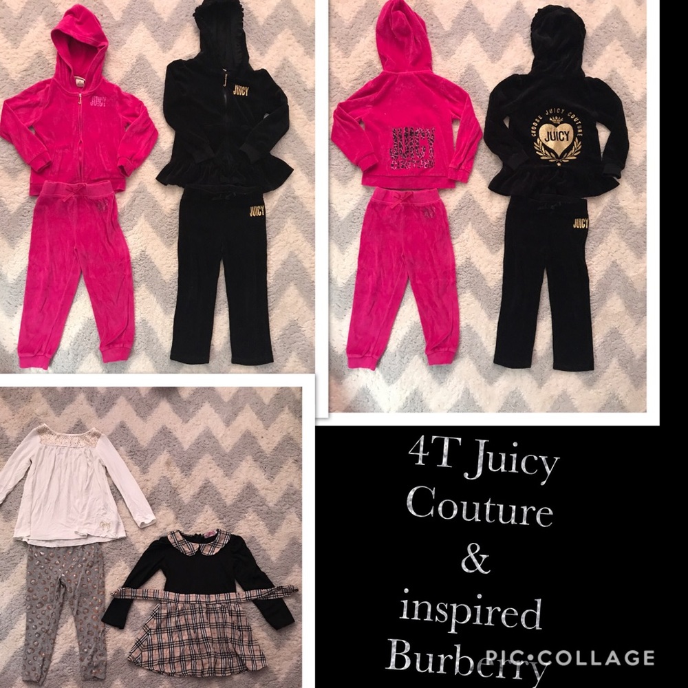 4T Juicy Couture Outfits and Burberry dress